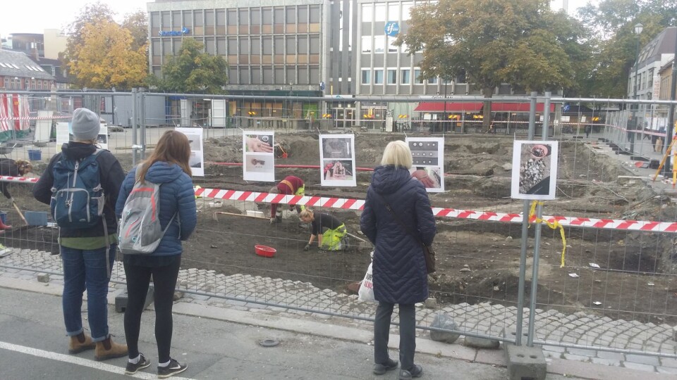 På de åpne gjerdene har vi hengt opp informasjonsplakater. Foto: NIKU