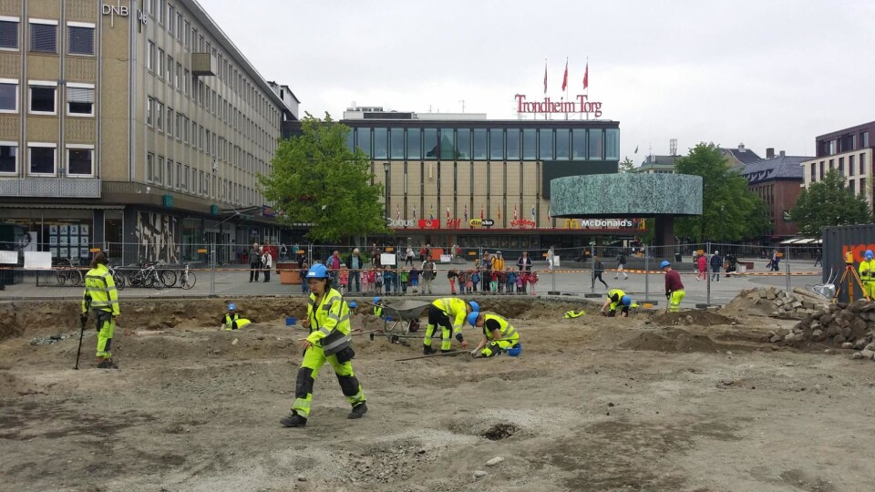 Årets utgraving sett fra innsiden. Foto: NIKU