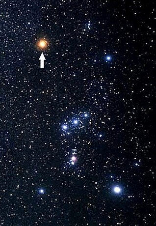 B<i>etelgeuse </i>i stjernebildet <i>Orion. (Foto: </i>Hubble European Space, Akira Fujii) B<i>etelgeuse </i>i stjernebildet <i>Orion. (Foto: </i>Hubble European Space, Akira Fujii)