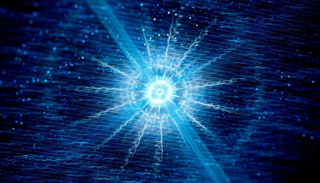 Astrofysikerne vet alt om gravitasjonstiltrekningen og hvordan materien oppfører seg i for eksempel nøytronstjerner, men hva som egentlig skjer med kjernene inni atomene forskes det iherdig på. (Illustrasjon: Shutterstock/NTB scanpix) Astrofysikerne vet alt om gravitasjonstiltrekningen og hvordan materien oppfører seg i for eksempel nøytronstjerner, men hva som egentlig skjer med kjernene inni atomene forskes det iherdig på. (Illustrasjon: Shutterstock/NTB scanpix)