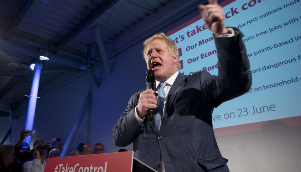 23. juni skal britene stemme om Storbritannia skal forbli i EU eller melde seg ut. Boris Johnson (bildet), tidligere ordfører i London, er en av politikerne som fronter kampen for utmeldelse. (Foto: Isabel Infantes/Pa Photos/NTB Scanpix) 23. juni skal britene stemme om Storbritannia skal forbli i EU eller melde seg ut. Boris Johnson (bildet), tidligere ordfører i London, er en av politikerne som fronter kampen for utmeldelse. (Foto: Isabel Infantes/Pa Photos/NTB Scanpix)