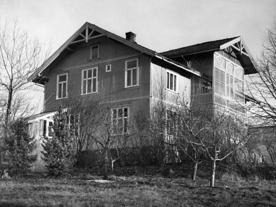 Ekely var Edvard Munchs hjem og der han arbeidet. Der bodde han fra 1916 til sin død i 1944. Bygningen var oppført cirka 1897 og ble revet i 1960. (Foto: NTB scanpix, arkiv)