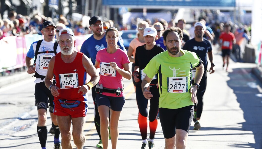 Nordmenn gjør det generelt meget bra i maratonløp. Her fra Oslo maraton i 2015. (Foto: Heiko Junge, NTB scanpix) Nordmenn gjør det generelt meget bra i maratonløp. Her fra Oslo maraton i 2015. (Foto: Heiko Junge, NTB scanpix)
