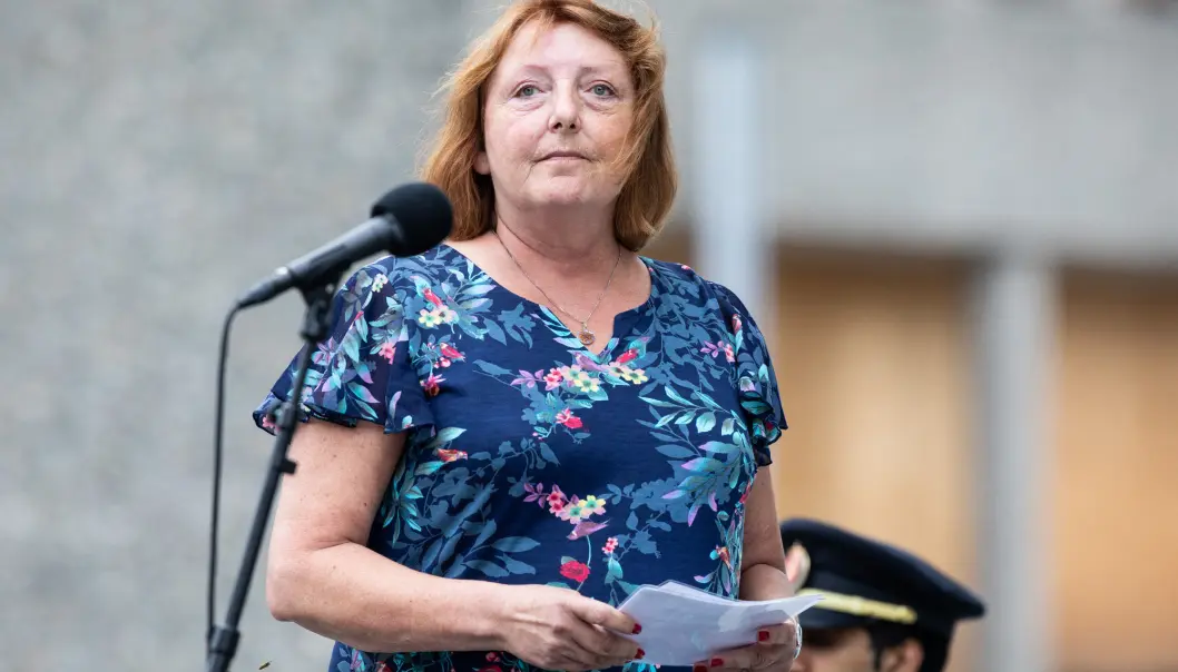 Lisbeth Kristine Røyneland, leder for Den nasjonale støttegruppen etter 22. juli, mener at det fremdeles trengs mer forskning og kartlegging av de overlevende etter terrorangrepet. Bildet er fra minnemarkeringen i Regjeringskvartalet i Oslo i 2018. (Foto: Foto: Audun Braastad / NTB scanpix) Lisbeth Kristine Røyneland, leder for Den nasjonale støttegruppen etter 22. juli, mener at det fremdeles trengs mer forskning og kartlegging av de overlevende etter terrorangrepet. Bildet er fra minnemarkeringen i Regjeringskvartalet i Oslo i 2018. (Foto: Foto: Audun Braastad / NTB scanpix)