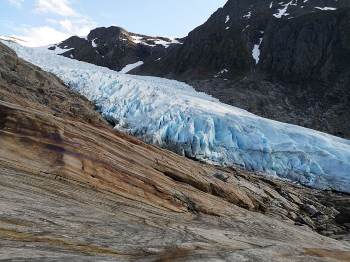 Close-up of the glacier. (Photo: Sophia Laporte) Close-up of the glacier. (Photo: Sophia Laporte)