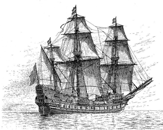 I Danmark var det gigantiske svenske krigsskipet Mars kjent som Jydehaderen, eller Danskehateren på norsk. (Tegning av Mars: Wikimedia CC-PD) I Danmark var det gigantiske svenske krigsskipet Mars kjent som Jydehaderen, eller Danskehateren på norsk. (Tegning av Mars: Wikimedia CC-PD)