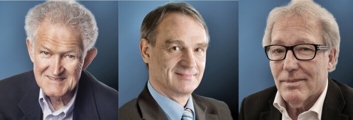 Prisvinnerne: Calvin Quate, Gerd Binning og Christoph Gerber. (Foto: kollasje,© Linda A.Cicero/© Definiens AG/© Swiss Nanoscience Institute) Prisvinnerne: Calvin Quate, Gerd Binning og Christoph Gerber. (Foto: kollasje,© Linda A.Cicero/© Definiens AG/© Swiss Nanoscience Institute)