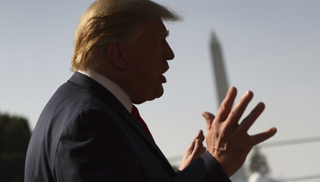 President Donald Trump anklages for å spre fremmedfrykt og rasisme, og forskere mener at det bidrar til økt hatkriminalitet. (Foto: AP / NTB scanpix) President Donald Trump anklages for å spre fremmedfrykt og rasisme, og forskere mener at det bidrar til økt hatkriminalitet. (Foto: AP / NTB scanpix)
