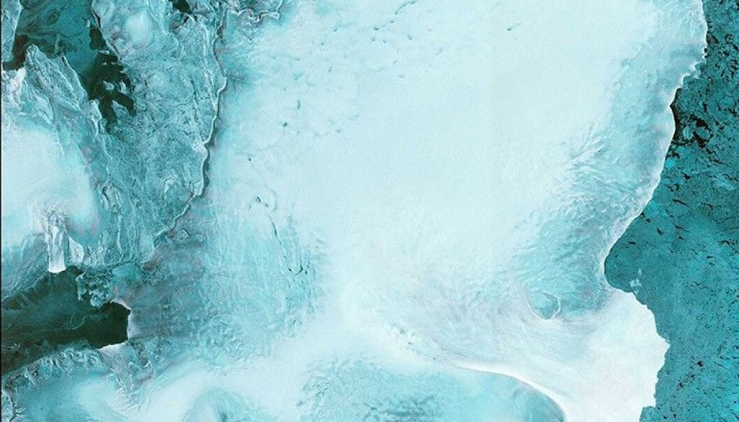 Det første bildet fra Sentinel-1B-satellitten i slutten av april tatt over Nordaustlandet på Svalbard med Austfonna iskappe. (Foto: Copernicus Sentinel, ESA) Det første bildet fra Sentinel-1B-satellitten i slutten av april tatt over Nordaustlandet på Svalbard med Austfonna iskappe. (Foto: Copernicus Sentinel, ESA)