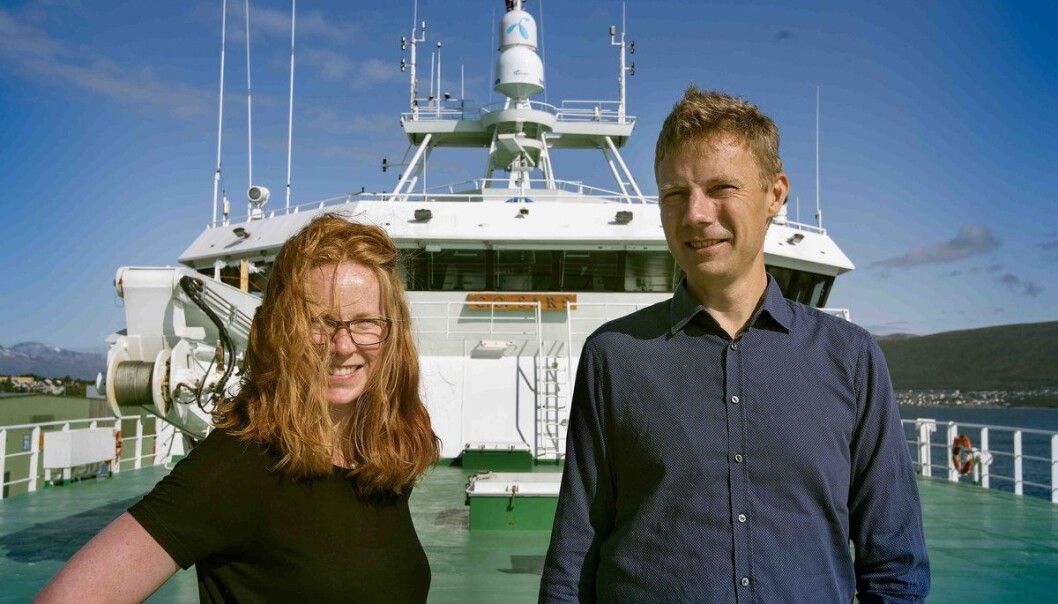 Programleiar Maria Fossheim og forskingssjef Erik Olsen ved Havforskningsinstituttet skal begge på økosystemtokt i Barentshavet. (Foto: Gunnar Sætra, Havforskningsinstituttet) Programleiar Maria Fossheim og forskingssjef Erik Olsen ved Havforskningsinstituttet skal begge på økosystemtokt i Barentshavet. (Foto: Gunnar Sætra, Havforskningsinstituttet)