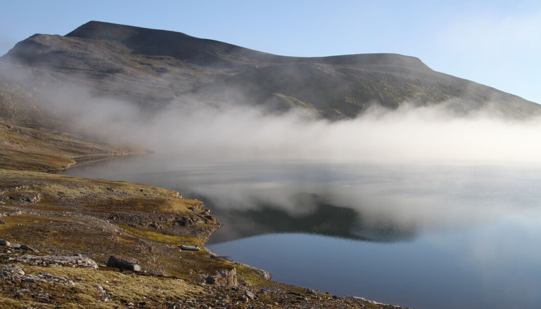 I Ellasjøen på Bjørnøya følger forskere spent med på utviklingen til ishavsrøya. (Foto: Guttorm Christensen, Akvaplan-NIVA) I Ellasjøen på Bjørnøya følger forskere spent med på utviklingen til ishavsrøya. (Foto: Guttorm Christensen, Akvaplan-NIVA)