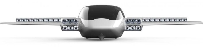 Motorene i det elektriske privatflyet består av mange små propeller. Ved å snu motorene kan flyet ta av og lande vertikalt. Den første kommersielle utgaven av flyet skal stå klar i 2018. (Foto: (Illustrasjon: Lilium)) Motorene i det elektriske privatflyet består av mange små propeller. Ved å snu motorene kan flyet ta av og lande vertikalt. Den første kommersielle utgaven av flyet skal stå klar i 2018. (Foto: (Illustrasjon: Lilium))