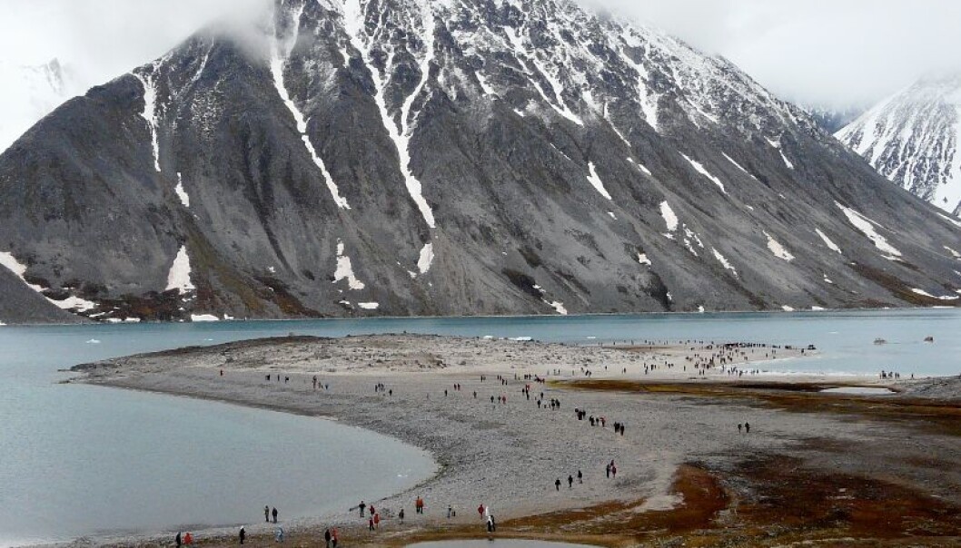 Around 30000 cruise tourists visit Svalbard every year. One of the most popular landing sites is here in Magdalenefjorden on the northwestern coast of Spitsbergen. (Photo: Chris Ware) Around 30000 cruise tourists visit Svalbard every year. One of the most popular landing sites is here in Magdalenefjorden on the northwestern coast of Spitsbergen. (Photo: Chris Ware)