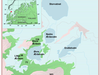 Map of study area north of Andøya. (Photo: Ellen Rivers Land and Tove
Midtun, University of Tromsø) Map of study area north of Andøya. (Photo: Ellen Rivers Land and Tove
Midtun, University of Tromsø)