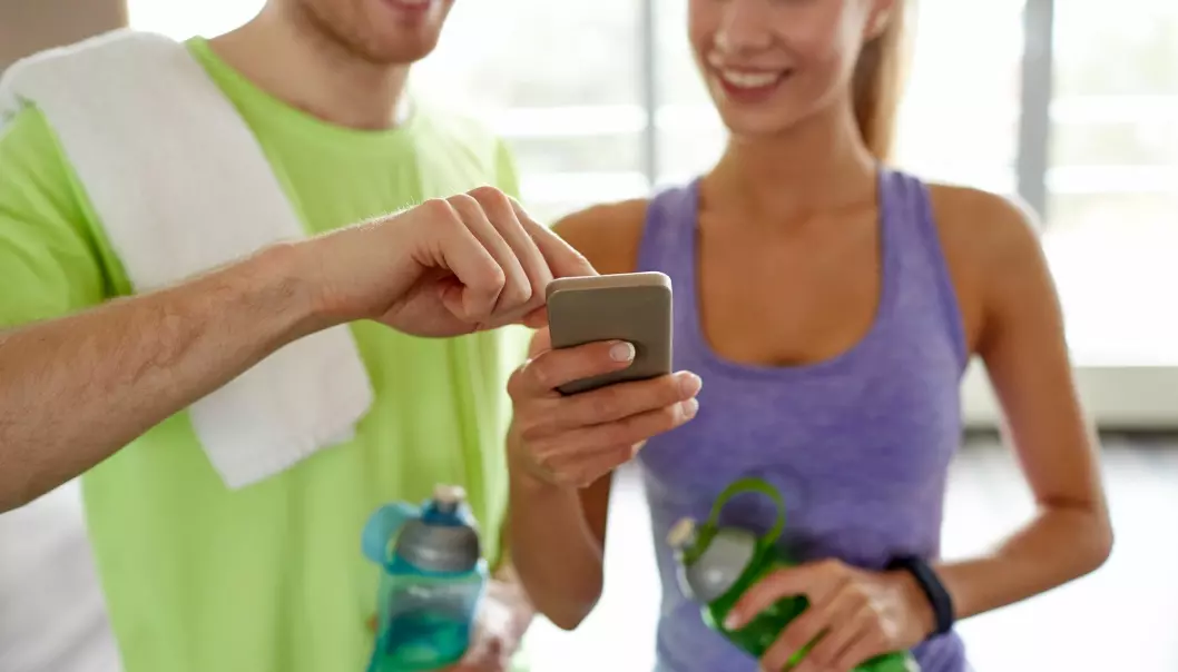 Det er et stort potensial for at diett- og fysisk aktivitet-apper kan hjelpe folk til bedre spisevaner og til å trene mer. (Illustrasjonsfoto: Colourbox)