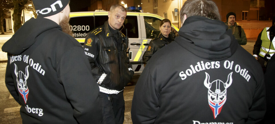 Odins soldater, som patruljerte mange norske byer i februar, ble møtt med massiv kritikk.  (Foto: Heiko Junge, NTB scanpix)