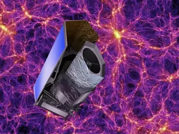 Romteleskopet Euclid skal sendes opp i 2020 og har som en av sine oppgaver å se etter mørk materie. (Foto: (Illustrasjon: ESA))