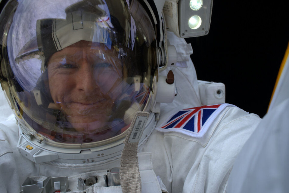 Tim Peake, ESAs britiske astronaut, tar selfie under romvandring på den internasjonale romstasjonen i januar 2016. (Foto: ESA/T. Peake)