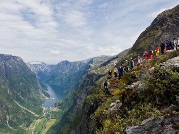 A group of base jumpers are getting ready to jump in Gudvangen near Voss during the Extreme Sport Festival. (Photo: Øyvind Birkeland) A group of base jumpers are getting ready to jump in Gudvangen near Voss during the Extreme Sport Festival. (Photo: Øyvind Birkeland)