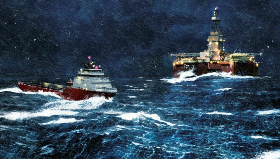 Freezing temperatures, icing, snow and an unpredictable climate have a bigger impact on a platform in the Barents Sea than in the North Sea. (Illustration: Ole Andre Hauge)