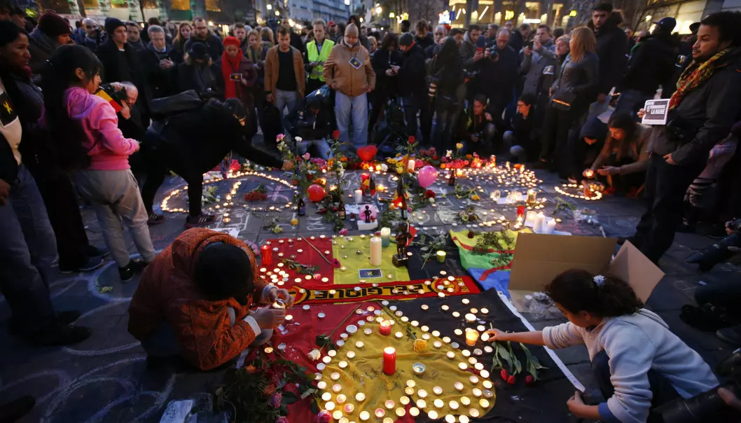 Belgia er i sorg etter tirsdagens terrorangrep.  (Foto: Charles Platiau / NTB Scanpix)