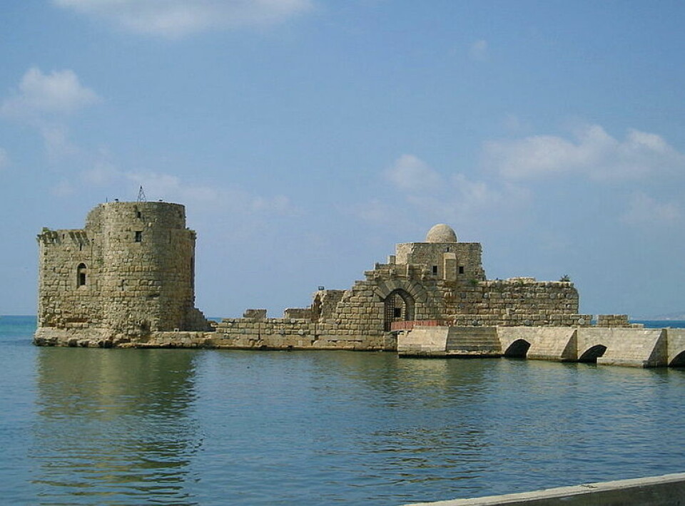Et kystfort i Sidon som ble satt opp av korsfarererne. Fortet ble bygget lenge etter Sigurd var der, i 1228. (Foto: Heretiq)