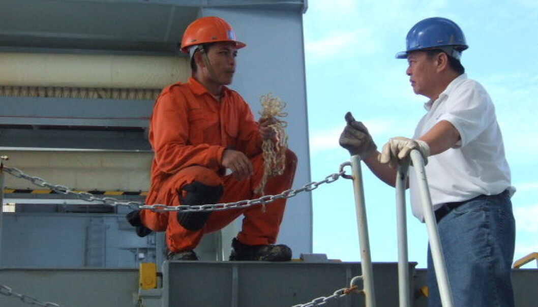 Workers aboard the Norwegian merchant fleet struggle to implement what they learn from the course. (Photo: SINTEF) Workers aboard the Norwegian merchant fleet struggle to implement what they learn from the course. (Photo: SINTEF)