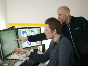 Research scientist Ivar Eskerud Smith (left) and project manager Christian Brekken discuss the results of this unique measurement project. (Photo: SINTEF / Gry Karin Stimo)
Research scientist Ivar Eskerud Smith (left) and project manager Christian Brekken discuss the results of this unique measurement project. (Photo: SINTEF / Gry Karin Stimo)