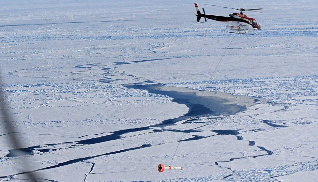 MAiSIE on a campaign from Barrow, Alaska, April 2013, improving methods for measuring sea ice thickness. (Photo: Brad Hanson) MAiSIE on a campaign from Barrow, Alaska, April 2013, improving methods for measuring sea ice thickness. (Photo: Brad Hanson)