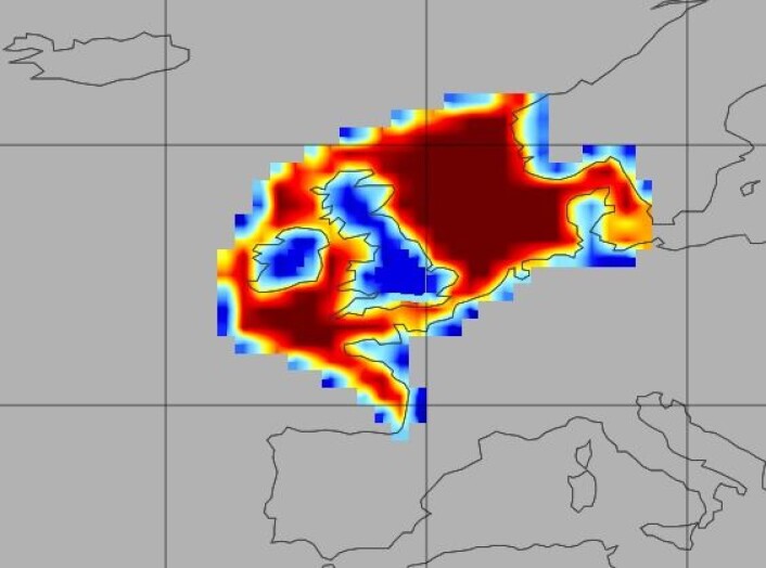 Opptak av CO2 i havet utenfor Nord-Europa. Dette havområdet tar opp 24 millioner tonn CO2 hvert år, men opptaket bidrar også til å gjøre havet surere. (Foto: Universitetet i Exeter) Opptak av CO2 i havet utenfor Nord-Europa. Dette havområdet tar opp 24 millioner tonn CO2 hvert år, men opptaket bidrar også til å gjøre havet surere. (Foto: Universitetet i Exeter)