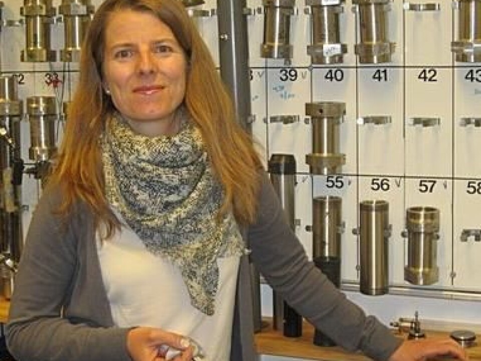 Project manager Kristin Spildo is working to find out which particles are best suited for recovering more oil from different rock types. (Photo: UiB)