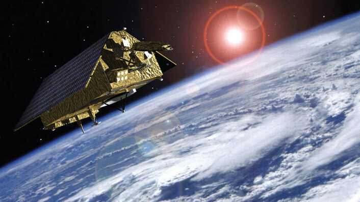 Sentinel-6 skal bruke radaren som høydemåler. Slik kan den måle hvordan havnivået endrer seg på grunn av klimaendringene. (Foto: (Illustrasjon: ESA 2015, Airbus Defence and Space)) Sentinel-6 skal bruke radaren som høydemåler. Slik kan den måle hvordan havnivået endrer seg på grunn av klimaendringene. (Foto: (Illustrasjon: ESA 2015, Airbus Defence and Space))