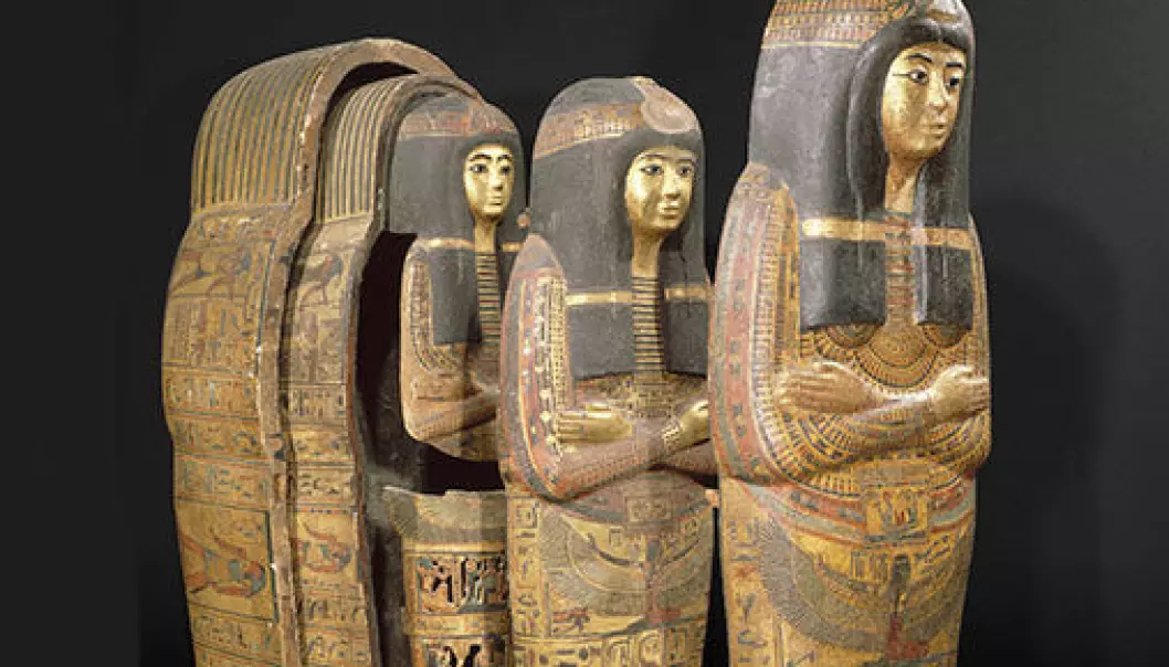 Coffin set belonging to the temple singer Tamutnofret, composed of an outer coffin, an inner coffin and a 