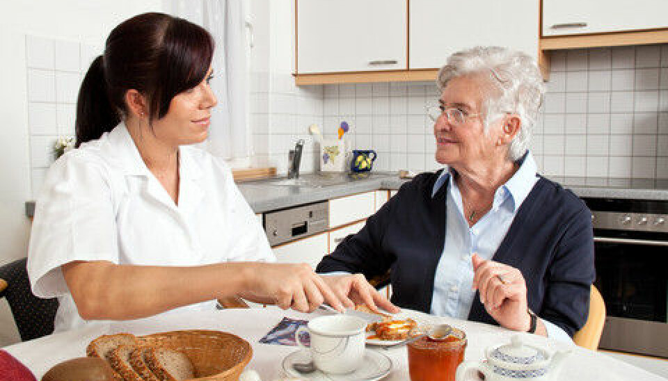 It is vital that mealtimes are made as pleasurable as possible for residents of municipal nursing homes, according to researcher. (Photo: Colourbox)
