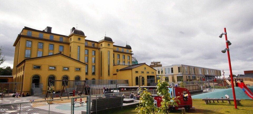 Mange foreldre er redde for at barna ikke skal ha det bra i store barnehager. Barnehagen Margarinfabrikken i Oslo kan på det meste ha rom til 500 barn. (Foto: NTB Scanpix)
