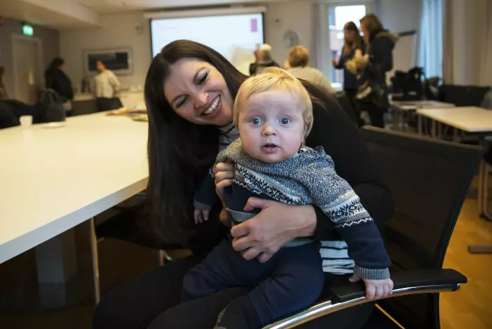 Rejane Andrade Riise har hatt svangerskapsdiabetes tre ganger, og hun var den første som testet appen da hun gikk gravid med sønnen Aleksander. I dag er han seks måneder. (Foto: Sonja Balci)