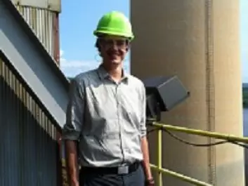 Phd-candidate Mads Dahl Gjefsen on a power plant in Alabama as part of his field work. (Photo: Private)