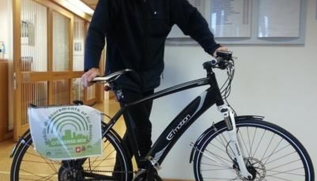 An electric bike fitted with a sensor. (Photo: Unik) An electric bike fitted with a sensor. (Photo: Unik)