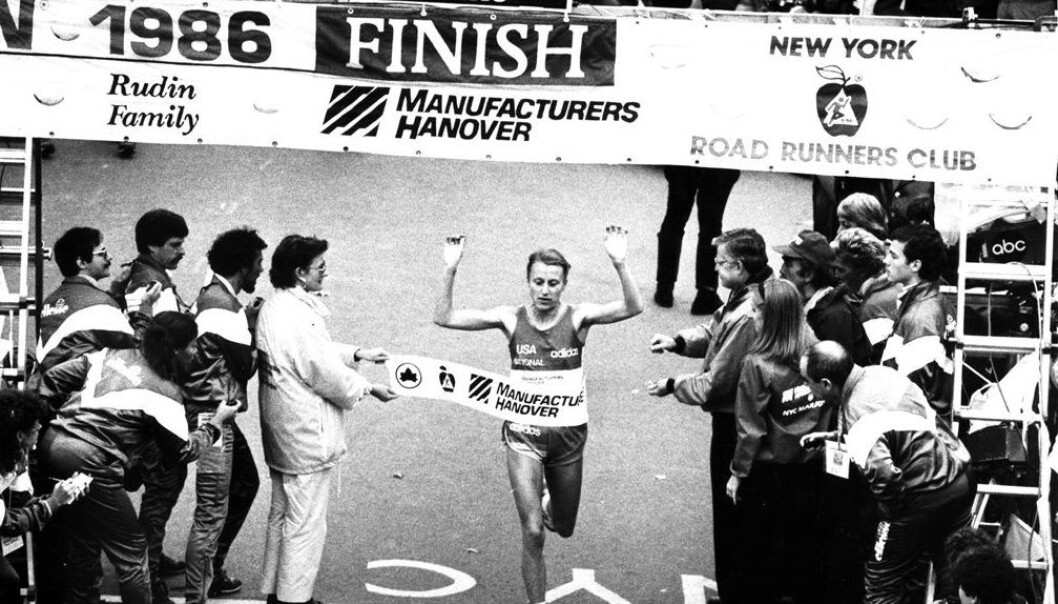 Grete Waitz winning the New York Marathon in 1986. (Photo: NTB Scanpix/Dag Bæverfjord) Grete Waitz winning the New York Marathon in 1986. (Photo: NTB Scanpix/Dag Bæverfjord)
