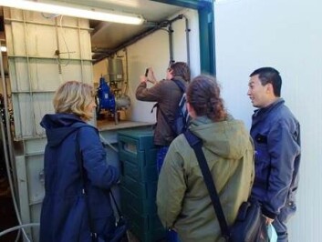 Container med demoanlegg. (Foto: SINTEF) Container med demoanlegg. (Foto: SINTEF)