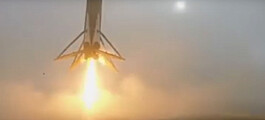 Nesten vellykket plattformlanding for SpaceX