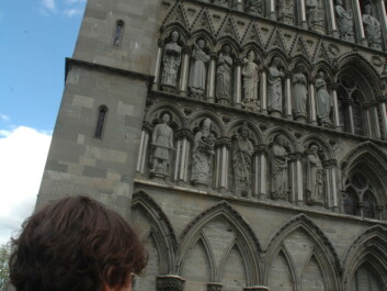 Jacqueline Floch in front of Nidaros Cathedral in Norway. (Photo: SINTEF) Jacqueline Floch in front of Nidaros Cathedral in Norway. (Photo: SINTEF)