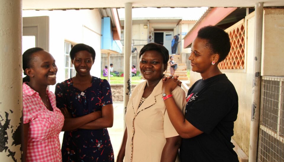 'We will go on to become leaders and policymakers,' says Elizabeth Ayebare (left). Her view is backed by Mariam Namutebi, Olive Norah Nabacwa and Stella Mushy. (Photo: Runo Isaksen, SIU)