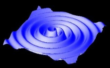 Slik ser forskere for seg at gravitasjonsbølger fungerer. (Foto: (Bilde: NASA))