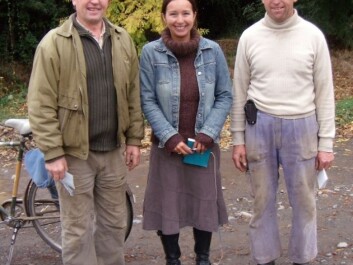 In 2001, Marcela Douglas became the first researcher to gain access to Colonia Dignidad. She is pictured here with two of her informants, Rudiger Schmidtke (left) and Hilo Zeitner Bohnau. (Photo: Colonia Dignidad/Marcela Douglas) In 2001, Marcela Douglas became the first researcher to gain access to Colonia Dignidad. She is pictured here with two of her informants, Rudiger Schmidtke (left) and Hilo Zeitner Bohnau. (Photo: Colonia Dignidad/Marcela Douglas)