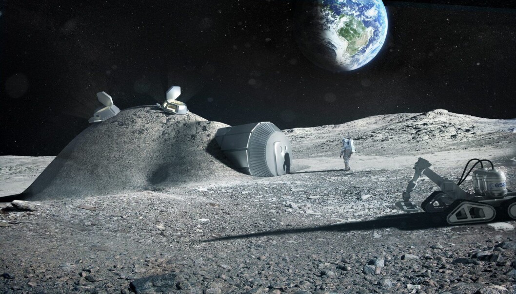 ESA annonserte før jul planer om å bygge en landsby på Månen innen 2030. (Illustrasjon: ESA, Foster + Partners, NTB Scanpix) ESA annonserte før jul planer om å bygge en landsby på Månen innen 2030. (Illustrasjon: ESA, Foster + Partners, NTB Scanpix)