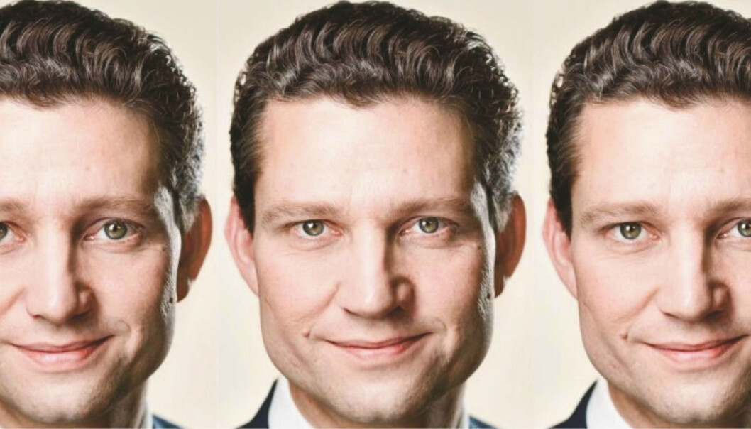 Brede kinnbein og milde øyne kan måles i valgresultater. Til venstre: den ekstra milde Ole Hækkerup (Socialdemokraterne). I midten: den bryske Hækkerup, og til høyre: den virkelige Hækkerup. Brede kinnbein og milde øyne kan måles i valgresultater. Til venstre: den ekstra milde Ole Hækkerup (Socialdemokraterne). I midten: den bryske Hækkerup, og til høyre: den virkelige Hækkerup.