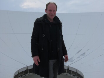 Music professor Øyvind Brandtsegg went to Svalbard to see the antennas there as part of his research for his installation for the Norwegian Mapping Authority. That was the start of a journey to the most powerful stars in the universe: quasars. (Photo: NTNU) Music professor Øyvind Brandtsegg went to Svalbard to see the antennas there as part of his research for his installation for the Norwegian Mapping Authority. That was the start of a journey to the most powerful stars in the universe: quasars. (Photo: NTNU)