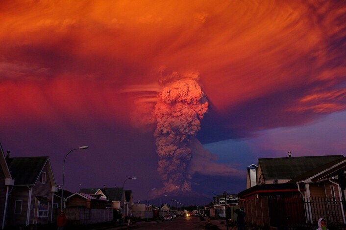 Vulkanutbrudd i Chile. (Foto: Alex Vidal Brecas/Epa) Vulkanutbrudd i Chile. (Foto: Alex Vidal Brecas/Epa)