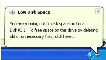 Denne advarselen popper opp i Windows hvis harddisken har lite ledig plass. Men din egen harddisk – hjernen – får aldri det problemet. Denne advarselen popper opp i Windows hvis harddisken har lite ledig plass. Men din egen harddisk – hjernen – får aldri det problemet.